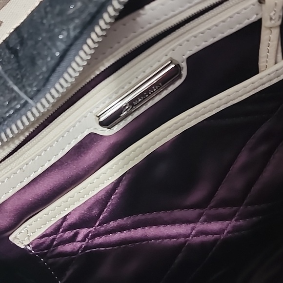 B. Makowsky  black metallic satchel. - Picture 3 of 7